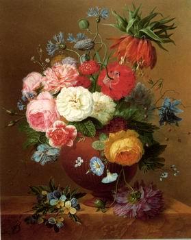 unknow artist Floral, beautiful classical still life of flowers.089